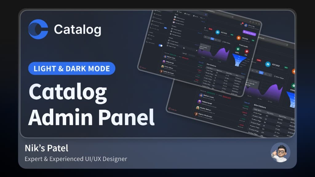 Catalog Admin Dashboard product showcase